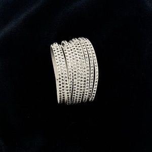 Swarovski gray wrap bracelet